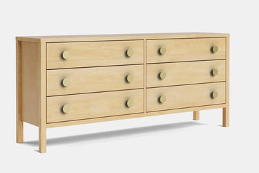 Andes 6 Drawer Wide Lowboy - Pine at Online8 Furniture Auckland NZ