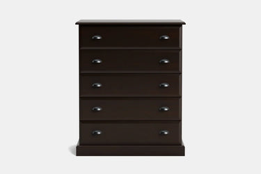 Andorra 5 Drawer Tallboy - NZ Made at Online8 Furniture Auckland NZ