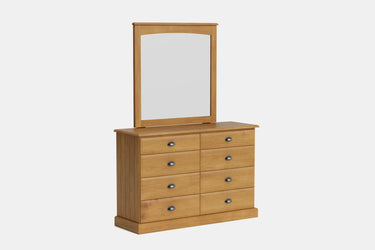Andorra 8-Drawer Dresser & Mirror - NZ Made at Online8 Furniture Auckland NZ