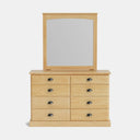 Andorra 8-Drawer Dresser & Mirror - NZ Made at Online8 Furniture Auckland NZ