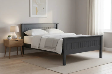 Andorra High Foot Panelled Bed - NZ Made at Online8 Furniture Auckland NZ