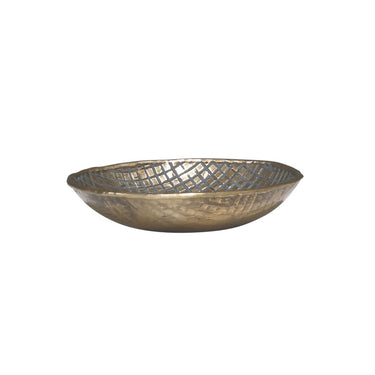ANKARA Round Plate Small - Vintage Brass Finish at Online8 Furniture Auckland NZ