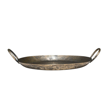 ANKARA Tray w/Handles - Vintage Brass Finish at Online8 Furniture Auckland NZ