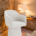 Anna Swivel Dining Chair - White at Online8 Furniture Auckland NZ
