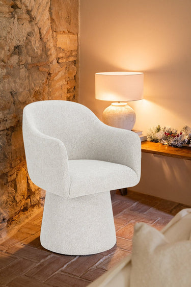 Anna Swivel Dining Chair - White at Online8 Furniture Auckland NZ
