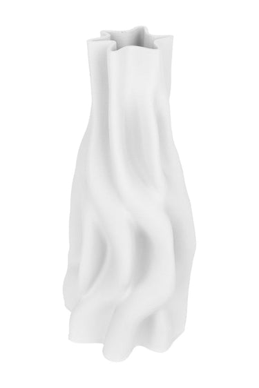 Anouk 3D Printed Ceramic Vase - White at Online8 Furniture Auckland NZ