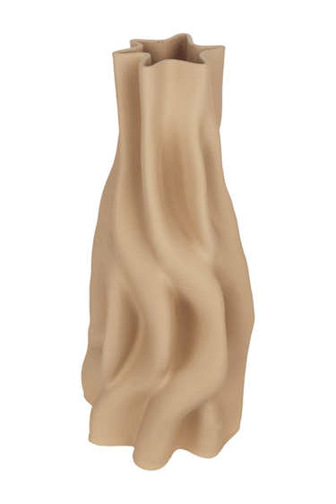 Anouk Beige 3D Printed Ceramic Vase - Large at Online8 Furniture Auckland NZ
