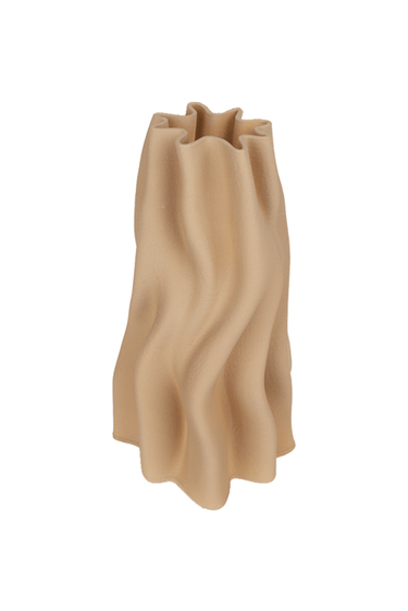 Anouk Beige 3D Printed Ceramic Vase - Small at Online8 Furniture Auckland NZ