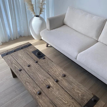 Antique Elm Door Coffee Table at Online8 Furniture Auckland NZ