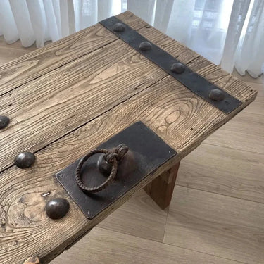 Antique Elm Door Coffee Table at Online8 Furniture Auckland NZ