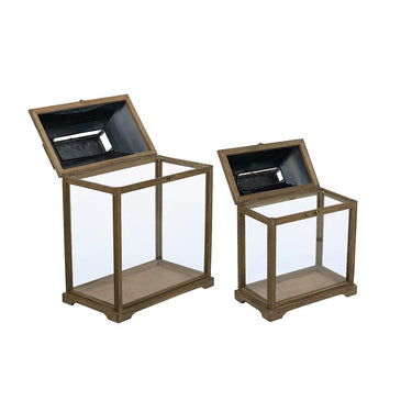 Antique Gold Lantern Set/2 at Online8 Furniture Auckland NZ