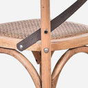 Antique Oak Cross Back Barstool - 75cm at Online8 Furniture Auckland NZ
