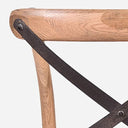 Antique Oak Cross Back Barstool - 75cm at Online8 Furniture Auckland NZ