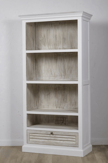 Antique White Bookcase at Online8 Furniture Auckland NZ