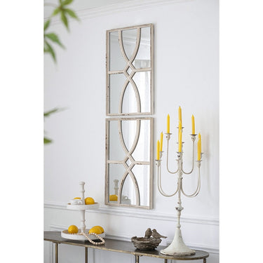Antique White Carved Wall Mirror Set/2 at Online8 Furniture Auckland NZ