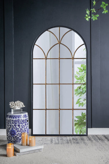 Antiqued Metal Wall & Floor Mirror - 1665mm at Online8 Furniture Auckland NZ