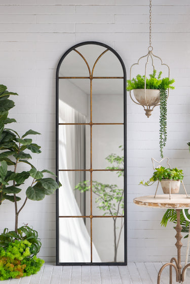 Antiqued Metal Wall | Floor Mirror - 189cm at Online8 Furniture Auckland NZ
