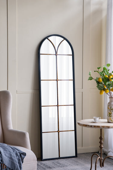 Antiqued Metal Wall | Floor Mirror - 189cm at Online8 Furniture Auckland NZ