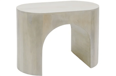 ARC Side Table - Milk Wash at Online8 Furniture Auckland NZ