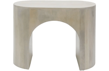 ARC Side Table - Milk Wash at Online8 Furniture Auckland NZ