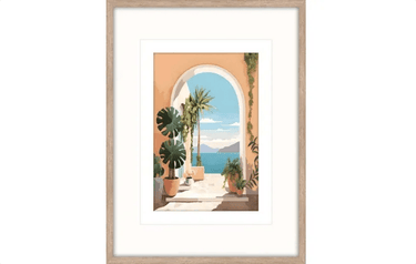 Arch Paradise Glass Framed Print at Online8 Furniture Auckland NZ
