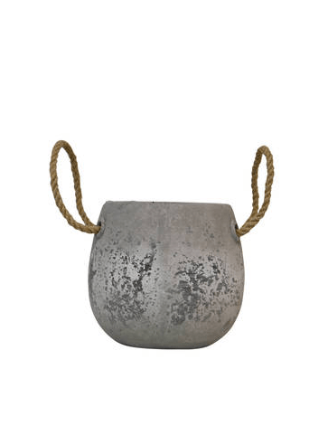 Archer Rustic Planter w/Rope Handles SML at Online8 Furniture Auckland NZ