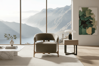 Arcus Lounge Chair - Luxe Olive at Online8 Furniture Auckland NZ