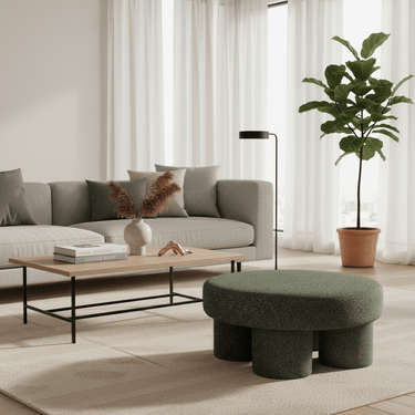 Arden Round Ottoman at Online8 Furniture Auckland NZ