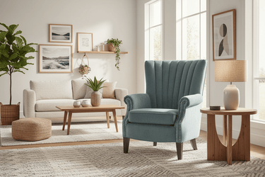 Arlington Wingback Armchair - Teal at Online8 Furniture Auckland NZ
