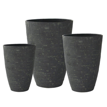 Artemis Stone Lite Planter Set/3 - Ash Stone at Online8 Furniture Auckland NZ
