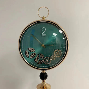 Artisanal Time Craft - Designer Floor Clock with Moving Gears Mechanism at Online8 Furniture Auckland NZ
