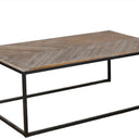 Arturo Coffee Table - Metal Frame & Recycled Fir at Online8 Furniture Auckland NZ
