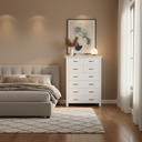 Asbel 8 Drawers Tallboy - White at Online8 Furniture Auckland NZ