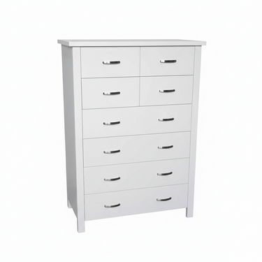 Asbel 8 Drawers Tallboy - White at Online8 Furniture Auckland NZ