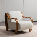 Ascot Teddy Fabric Club Chair - White at Online8 Furniture Auckland NZ
