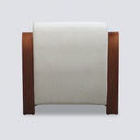 Ascot Teddy Fabric Club Chair - White at Online8 Furniture Auckland NZ
