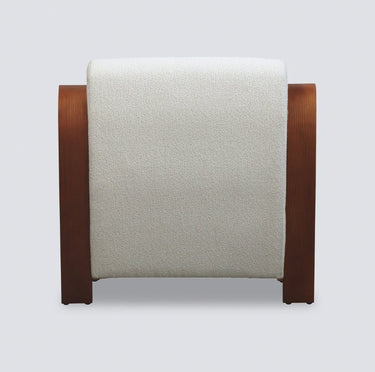 Ascot Teddy Fabric Club Chair - White at Online8 Furniture Auckland NZ