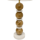 Asha Wood And Marble Table Lamp - Natural at Online8 Furniture Auckland NZ