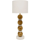 Asha Wood And Marble Table Lamp - Natural at Online8 Furniture Auckland NZ