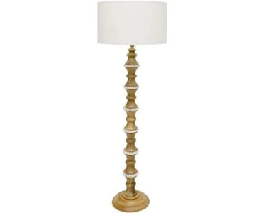 Asha Wood & Marble Floor Lamp at Online8 Furniture Auckland NZ
