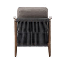 Ashly Armchair in grey and walnut, 70 x 86 x 81cm with a 410mm seat height