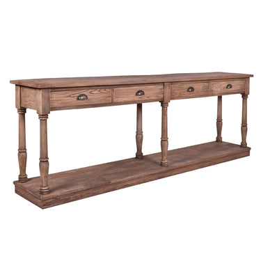 Augustus Farmhouse Console Table - Reclaimed Elm at Online8 Furniture Auckland NZ