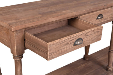 Augustus Farmhouse Console Table - Reclaimed Elm at Online8 Furniture Auckland NZ