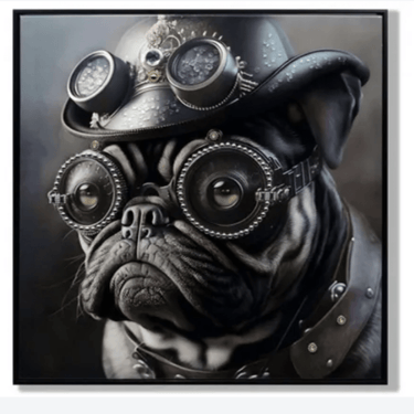 Aviation Bulldog Framed Canvas Wall Art at Online8 Furniture Auckland NZ