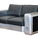Aviator 2 Seater Leather Sofa - Vintage Black at Online8 Furniture Auckland NZ