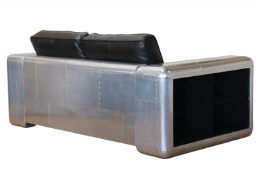Aviator 2 Seater Leather Sofa - Vintage Black at Online8 Furniture Auckland NZ