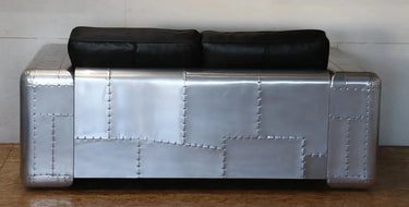 Aviator 2 Seater Leather Sofa - Vintage Black at Online8 Furniture Auckland NZ