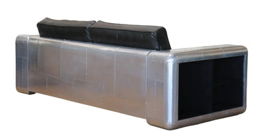 Aviator 3 Seater Leather Sofa - Vintage Black at Online8 Furniture Auckland NZ