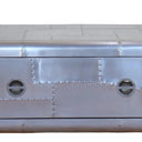 Aviator Coffee Table | Industrial Silver & Wood at Online8 Furniture Auckland NZ