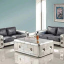 Aviator Coffee Table | Industrial Silver & Wood at Online8 Furniture Auckland NZ